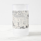 Vintage Zeitung Mattglas Bierglas (Mittel)