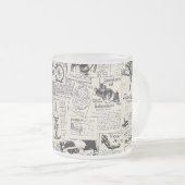 Vintage Zeitung Mattglastasse (VorderseiteRechts)