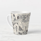 Vintage Zeitung Milchtasse (Linke Ecke)
