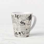 Vintage Zeitung Milchtasse (Rechte Ecke)