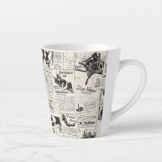 Vintage Zeitung Milchtasse (Rechts)