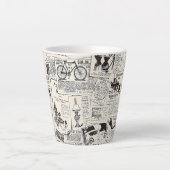 Vintage Zeitung Milchtasse (Vorderseite)