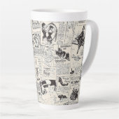 Vintage Zeitung Milchtasse (Rechte Ecke)