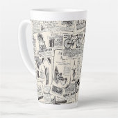 Vintage Zeitung Milchtasse (Linke Ecke)