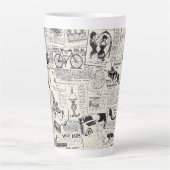 Vintage Zeitung Milchtasse (Vorderseite)