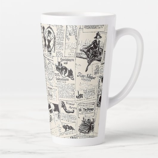 Vintage Zeitung Milchtasse (Rechts)