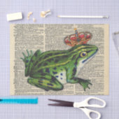 Vintage Zeitung mit King Frog Decoupage Seidenpapier (Handwerk)