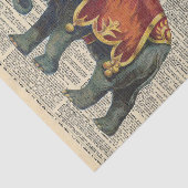 Vintage Zeitung mit Liebe Elefant Decoupage Seidenpapier (Ausschnitt)