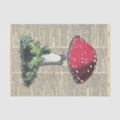 Vintage Zeitung mit Red Mushroom Decoupage Seidenpapier (Vorderseite)