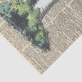 Vintage Zeitung mit Red Mushroom Decoupage Seidenpapier (Ausschnitt)