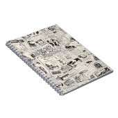 Vintage Zeitung Notizblock (Rechte Seite)