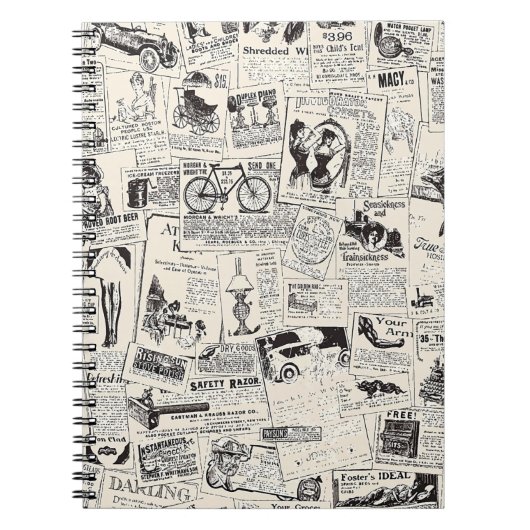 Vintage Zeitung Notizblock (Vorderseite)