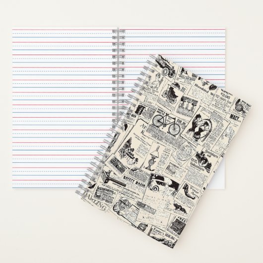 Vintage Zeitung Notizblock (Innen)