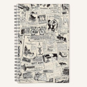 Vintage Zeitung Notizblock (Vorderseite)