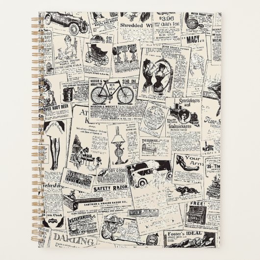 Vintage Zeitung Planer (Vorderseite)