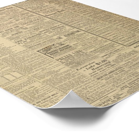 Vintage Zeitung Poster (Ecke)