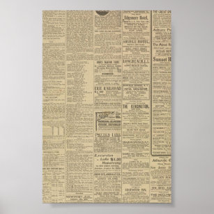 Vintage Zeitung Poster