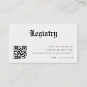 Vintage Zeitung Qr Code Hochzeitsgeschenkregister Begleitkarte (Vorderseite)