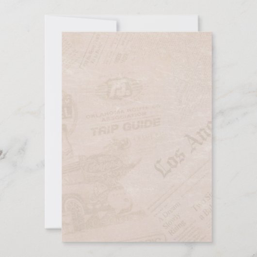 Vintage Zeitung Quinceañera Silver White Einladung (Rückseite)