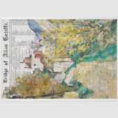 Vintage Zeitung Rustikale Texturdekoupage Seidenpapier (Vorderseite)