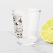 Vintage Zeitung Schnapsglas (Rechts)