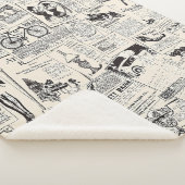 Vintage Zeitung Sherpadecke (3/4)