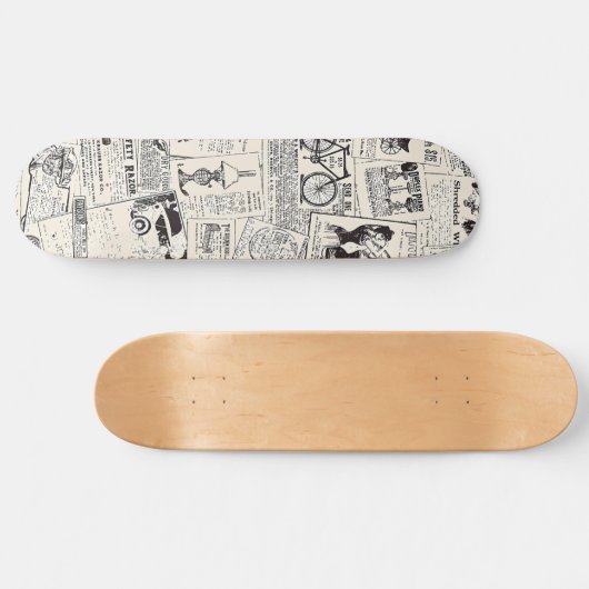 Vintage Zeitung Skateboard (Horizontal)