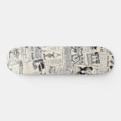 Vintage Zeitung Skateboard (Horizontal)