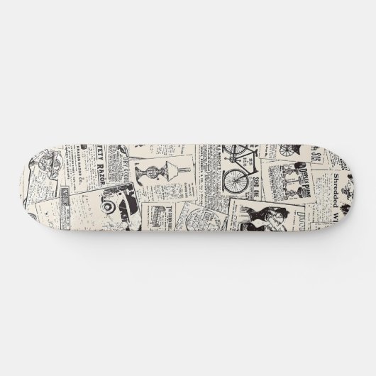 Vintage Zeitung Skateboard (Horizontal)