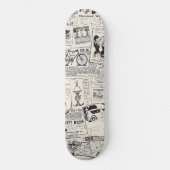 Vintage Zeitung Skateboard (Vorderseite)