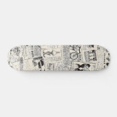 Vintage Zeitung Skateboard (Horizontal)