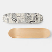 Vintage Zeitung Skateboard (Horizontal)