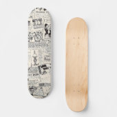 Vintage Zeitung Skateboard (Vorderseite)