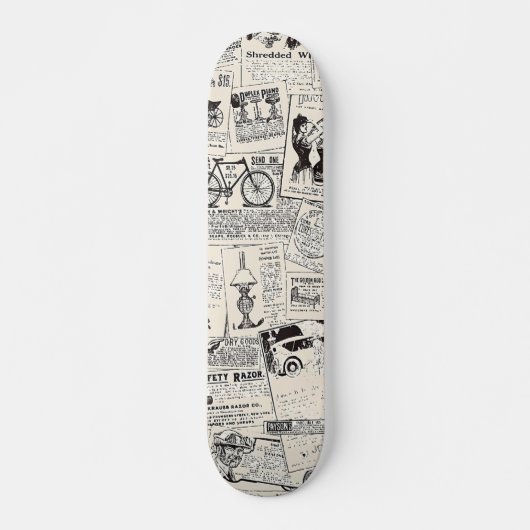 Vintage Zeitung Skateboard (Vorne)