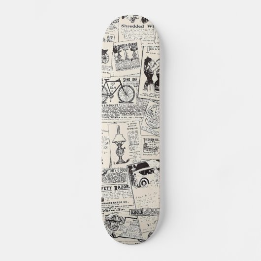 Vintage Zeitung Skateboard (Vorderseite)
