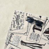 Vintage Zeitung Strandtuch (Beispiel)