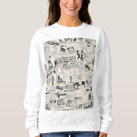 Vintage Zeitung Sweatshirt (Vorderseite)