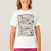 Vintage Zeitung T-Shirt (Vorderseite)