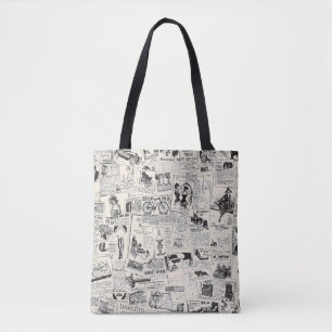 Vintage Zeitung Tasche