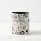 Vintage Zeitung Tasse (Zentrum)