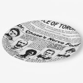 Vintage Zeitung Toronto-Leute Pappteller (Schrägansicht)