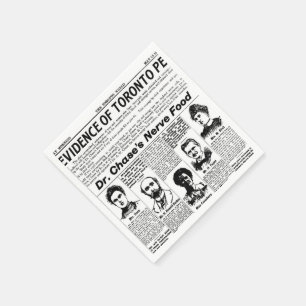 Vintage Zeitung Toronto-Leute Serviette