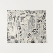 Vintage Zeitung Wandteppich (Vorderseite (Horizontal))