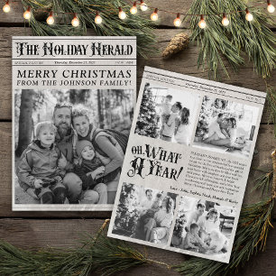 Vintage Zeitung Was für ein Jahr Foto Weihnachten