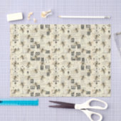 Vintage Zeitungen und Bienen Seidenpapier (Handwerk)