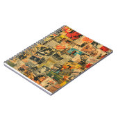 Vintage-Zeitungs-Collage-Notizbuch Notizblock (Linke Seite)
