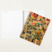 Vintage-Zeitungs-Collage-Planer Planer (Anzeige)
