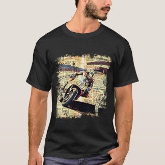 Vintage-Zeitungs-Motorradrennen T-Shirt
