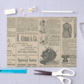 Vintage Zeitungsanzeige Seidenpapier (Handwerk)