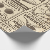 Vintage Zeitungsbanner und Werbeschriften / Geschenkpapier (Ecke)